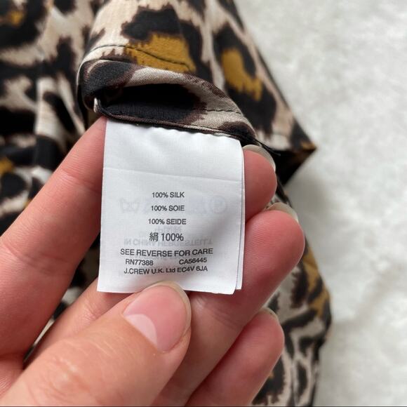 J. Crew Silk Leopard Tank Top Size 00 - Picture 5 of 5
